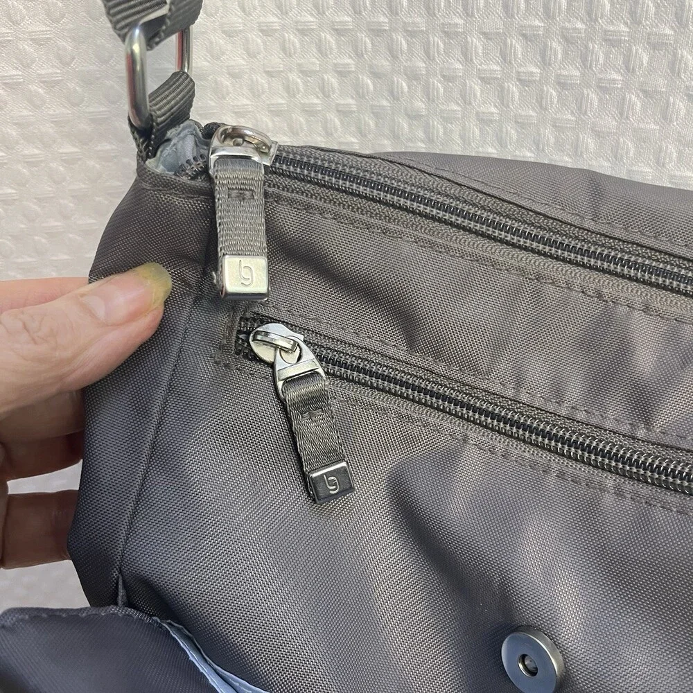 Baggallini Women’s Gray Nylon Travel‎ Utility Crossbody Bag Gorpcore